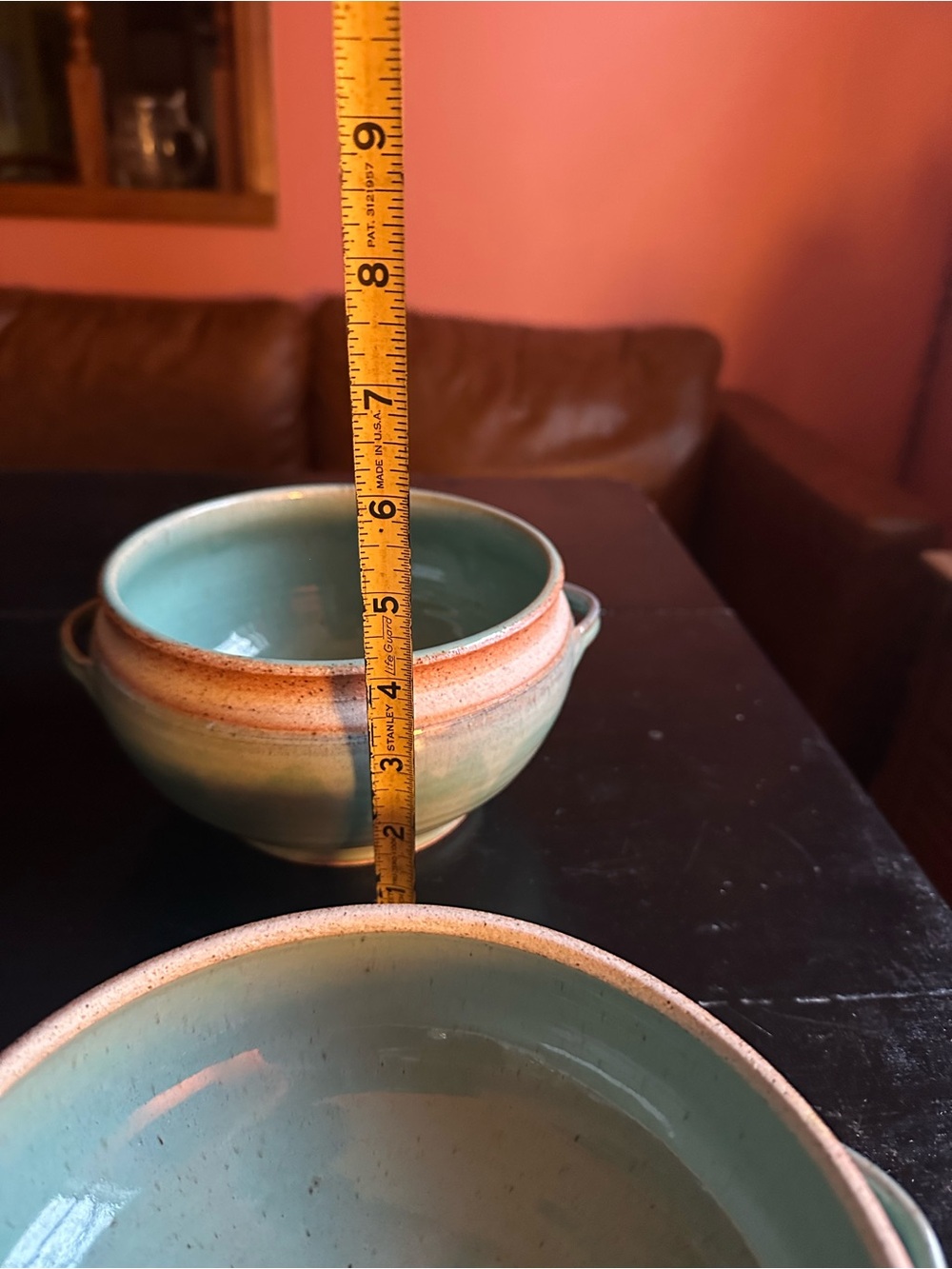 Hand Crafted Teal and Blue Glazed Ceramic Bowls - Picture 6 of 10